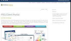 
							         PSG Client Portal - Portfolio Solutions Group, LLC								  
							    