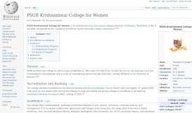 
							         PSGR Krishnammal College for Women - Wikipedia								  
							    