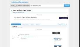 
							         pss.timefiler.com at Website Informer. TimeFiler. Visit Pss Time ...								  
							    