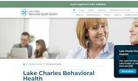 
							         Psychiatric Health | Mental Health Treatment - Lake Charles Memorial ...								  
							    