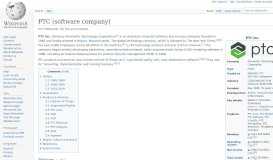 
							         PTC (software company) - Wikipedia								  
							    