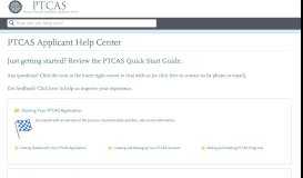 
							         PTCAS Applicant Help Center - Liaison								  
							    
