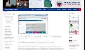 
							         PTC/User Portal Migration Into PTC Community | Pro/Users of the ...								  
							    