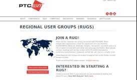 
							         PTC/USER Portal : Regional User Groups (RUGs)								  
							    