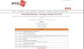 
							         PTC/USER Portal : SoCal RUG Meeting : SoCal October Meeting ...								  
							    