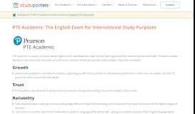
							         PTE Academic. The new English test for your institution | Studyportals								  
							    