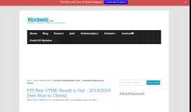 
							         PTI Post UTME Result is Out - 2018/2019 [See How to Check]								  
							    