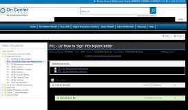 
							         PTL - 02 How to Sign into MyOnCenter | On Center Software Support								  
							    
