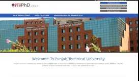 
							         PTU Ph.D Admissions								  
							    