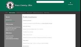 
							         Public Assistance - Knox County, Ohio								  
							    