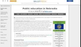 
							         Public education in Nebraska - Ballotpedia								  
							    
