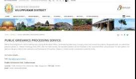 
							         PUBLIC GRIEVANCE PROCESSING SERVICE | Viluppuram District ...								  
							    