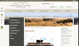 
							         Public Health | Campbell County, WY - Official Website								  
							    