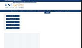 
							         Public Health - UNE Portal for Online Students | Student Portal ...								  
							    
