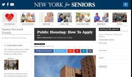 
							         Public Housing: How To Apply – New York for Seniors								  
							    