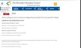 
							         Public Notice | The Brooklyn Hospital Center								  
							    
