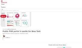 
							         Public PHR portal in works for New York | Healthcare IT News | Design ...								  
							    