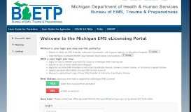 
							         Public Portal - Michigan EMS Information System								  
							    