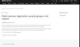 
							         Public preview: Application security groups in all regions | Azure ...								  
							    