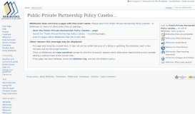 
							         Public-Private Partnership Policy Casebook/UC Merced - Wikibooks ...								  
							    
