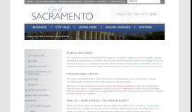 
							         Public Records - City of Sacramento								  
							    