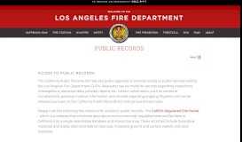 
							         Public Records | Los Angeles Fire Department								  
							    