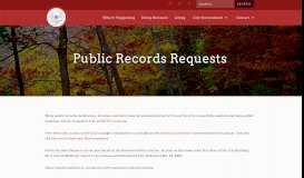 
							         Public Records Requests - City of Richmond, Indiana								  
							    