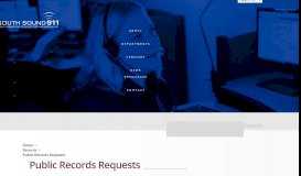 
							         Public Records Requests - South Sound 911								  
							    