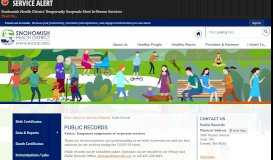 
							         Public Records | Snohomish Health District, WA								  
							    