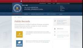 
							         Public Records | Unified Judicial System of Pennsylvania								  
							    