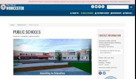 
							         Public Schools | City of Worcester, MA								  
							    
