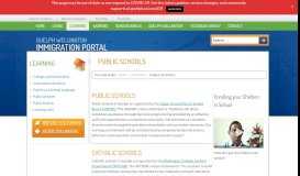 
							         Public Schools - Guelph Wellington Immigration Portal								  
							    
