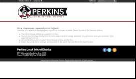 
							         Public SchoolWorks Portal - Perkins Local School District								  
							    