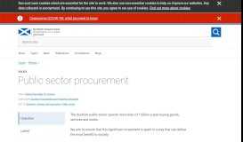 
							         Public sector procurement - gov.scot - The Scottish Government								  
							    