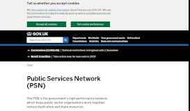 
							         Public Services Network (PSN) - GOV.UK								  
							    