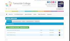 
							         Public Services - Search Tameside College Courses								  
							    