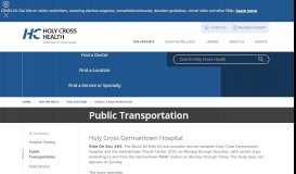 
							         Public Transportation | Holy Cross Health								  
							    