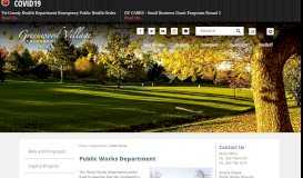 
							         Public Works Department | Greenwood Village Official Website!								  
							    