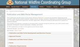 
							         Publication and Web Portal Management | NWCG								  
							    