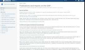 
							         Publications and reports on the DAP - Confluence Mobile - Confluence								  
							    