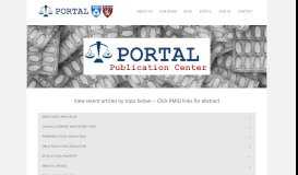 
							         Publications - PORTAL: Program on Regulation, Therapeutics, and Law								  
							    