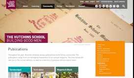 
							         Publications | The Hutchins School, Hobart Tasmania								  
							    