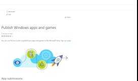 
							         Publish apps and games to the Windows Store ... - Microsoft Developer								  
							    