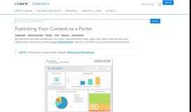 
							         Publishing Your Content to a Portal								  
							    