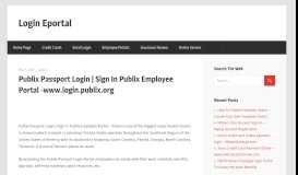 
							         Publix Passport Login | Sign In Publix Employee Portal -.login.publix.org								  
							    