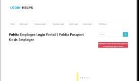 
							         Publix Passport Oasis Employee Login Portal - LOGIN HELPS								  
							    