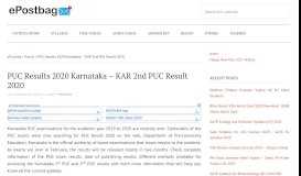 
							         PUC Results 2019 Karnataka - KAR 2nd PU Result 2019 - ePostbag								  
							    