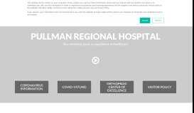 
							         Pullman Regional Hospital: Homepage								  
							    