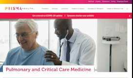 
							         Pulmonary and Critical Care Medicine - Prisma Health - Upstate								  
							    