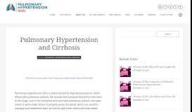 
							         Pulmonary Hypertension and Cirrhosis - Pulmonary Hypertension News								  
							    